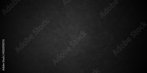 Dark Black background texture, old vintage charcoal black backdrop paper with watercolor. Abstract background with black wall surface, black stucco texture. Black gray satin dark texture luxurious.