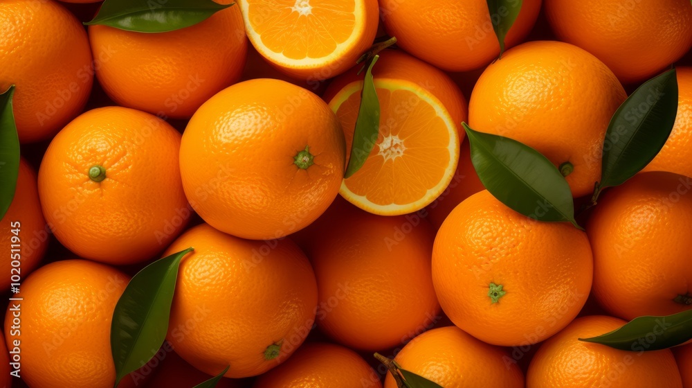 Lots of juicy oranges background. ai generated art image Lots of juicy oranges background. ai generated art image