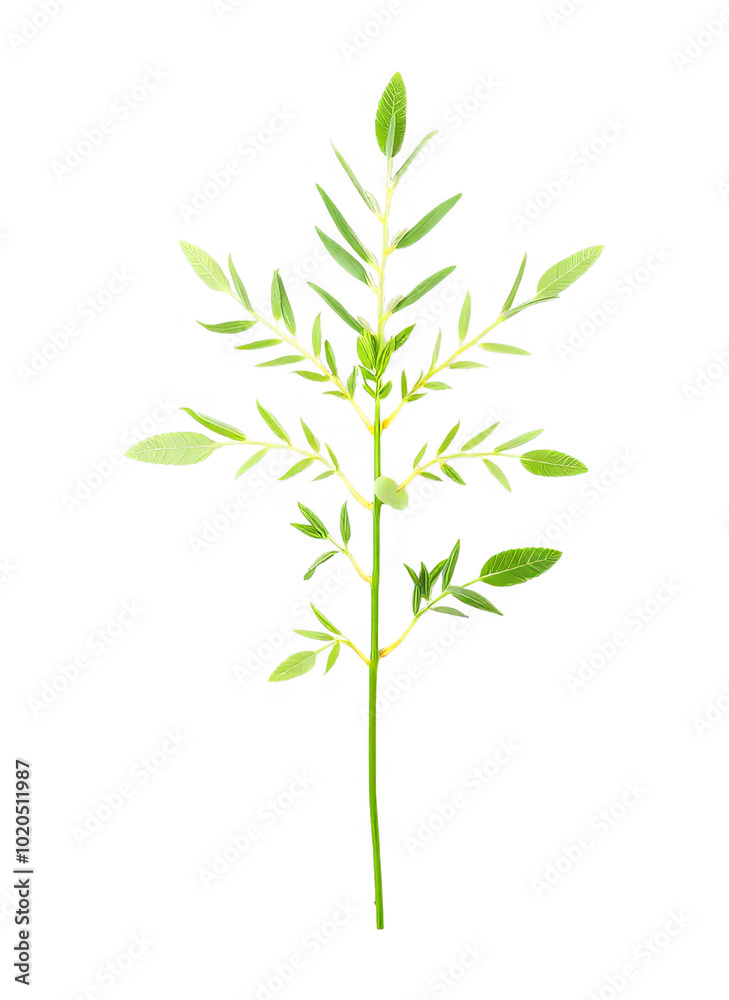 Naklejka premium Hand-Drawn Plant Illustration with Clear Transparent Background for Design Overlays and Graphics