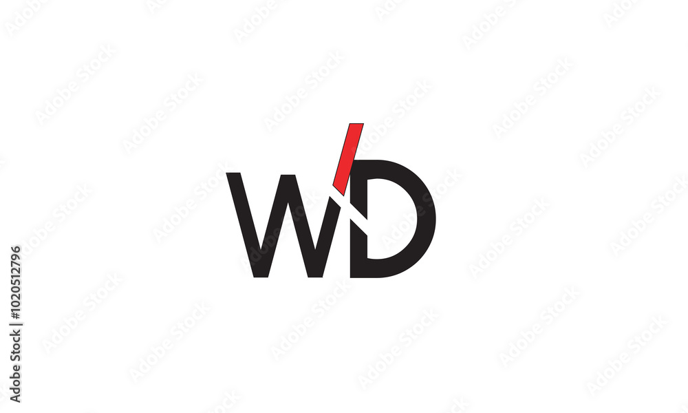 WD, DW, W, D Abstract Letters Logo Monogram WD, DW, W, D Abstract Letters Logo Monogram