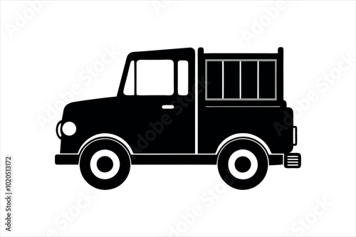 truck silhouette vector