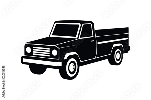 truck silhouette vector