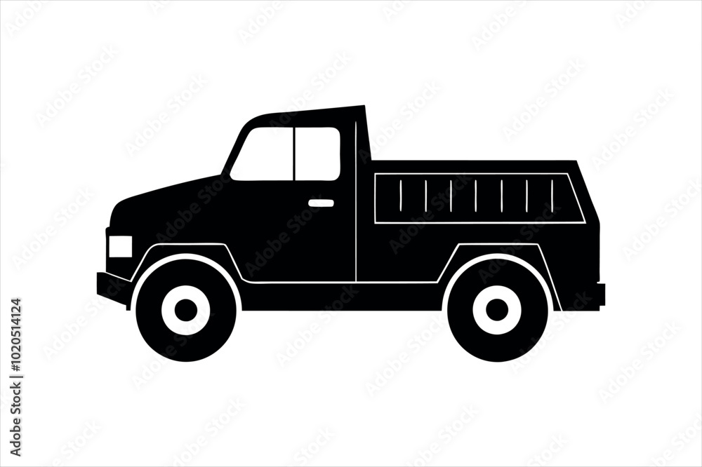 truck silhouette vector