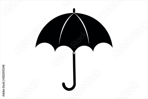 umbrella silhouette vector