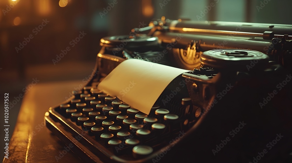 Obraz premium maszyna do pisania, vintage, nostalgia, pisanie, kreatywność, stare czasy, tło retro, ciepłe światło, artykuł o pisaniu, historia, tło historyczne, artykuł kreatywny, tło do bloga, retro styl, tło do 