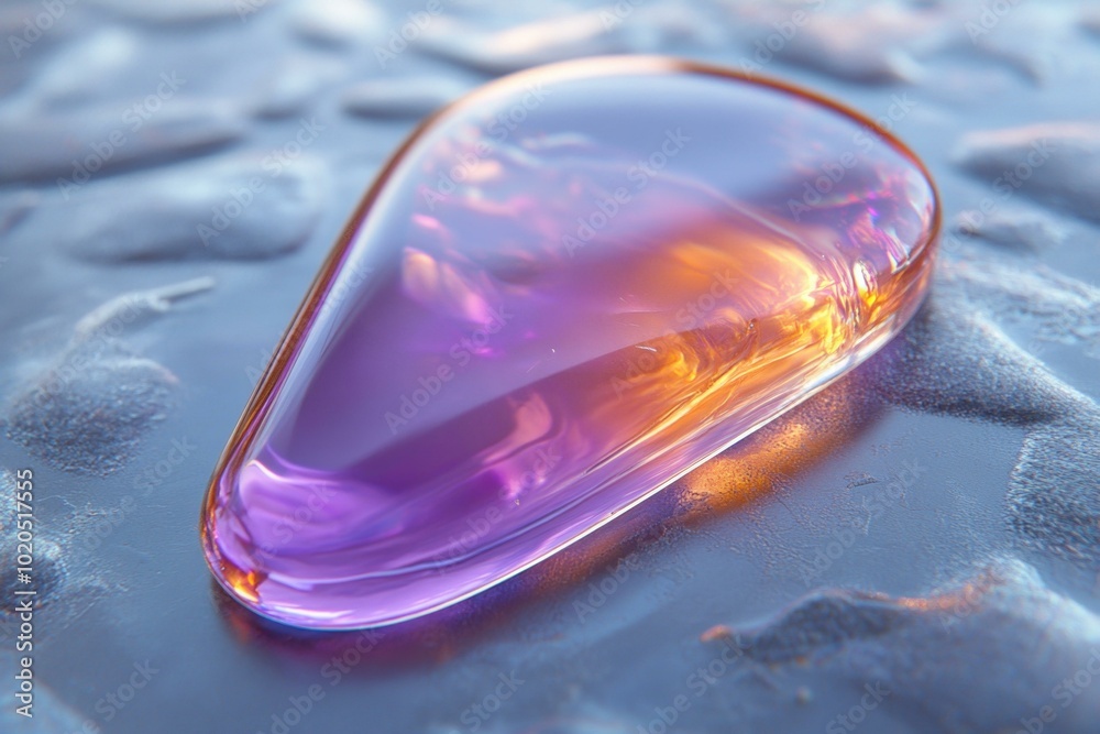 Stunning Purple Heart-Shaped Glass Stunning Purple Heart-Shaped Glass