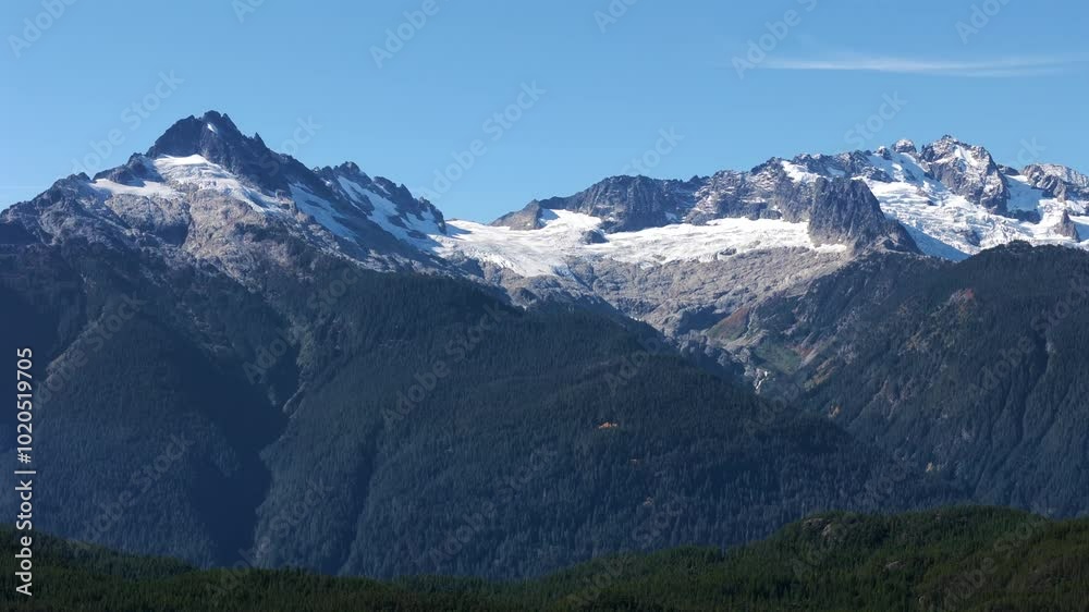Aerial view of mountains with glaciers near Squamish, British Columbia, Canada. Aerial view of mountains with glaciers near Squamish, British Columbia, Canada.