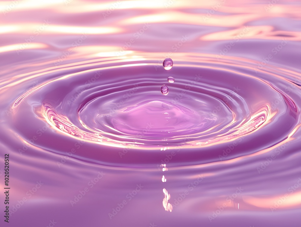 Abstract Purple Ripples in Liquid Surface Abstract Purple Ripples in Liquid Surface
