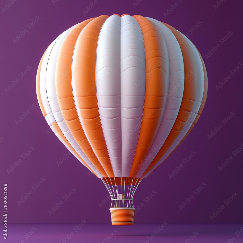 Naklejka premium Hot Air Balloon, 3D Illustration
