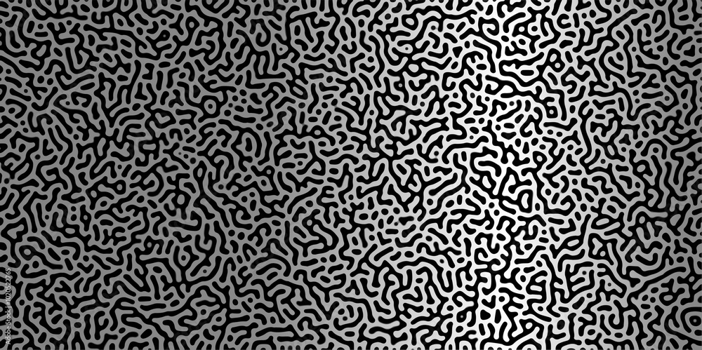 Organic seamless patterns with rounded lines Diffusion reaction background. Monochrome background of natural organic forms motion. Overlay template abstract Turing organic wallpaper background. Organic seamless patterns with rounded lines Diffusion reaction background. Monochrome background of natural organic forms motion. Overlay template abstract Turing organic wallpaper background.