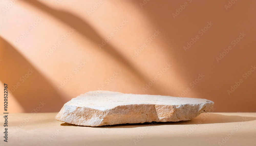 Blank product podium. Minimal scene mockup with beige stone, product podium with copy space, promotions, cosmetic product showcases. copy space Blank product podium. Minimal scene mockup with beige stone, product podium with copy space, promotions, cosmetic product showcases. copy space