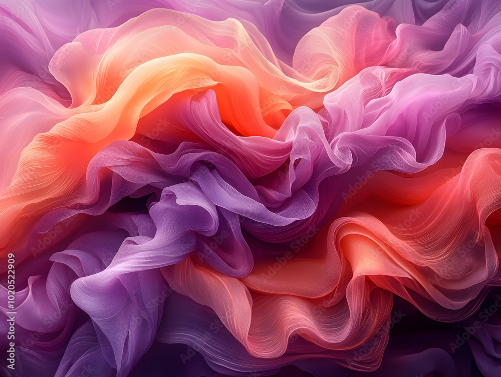 Fototapeta premium Soft Flowing Shapes in Serene Water Colors