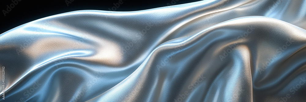 Obraz premium Silver color linen fabric texture material image 
