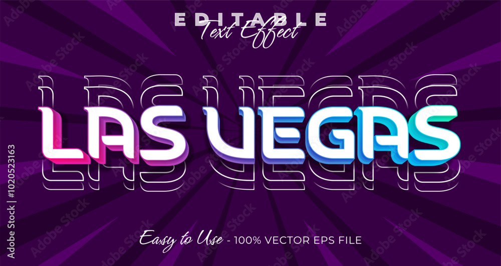 Las Vegas typography trendy editable text effect Las Vegas typography trendy editable text effect