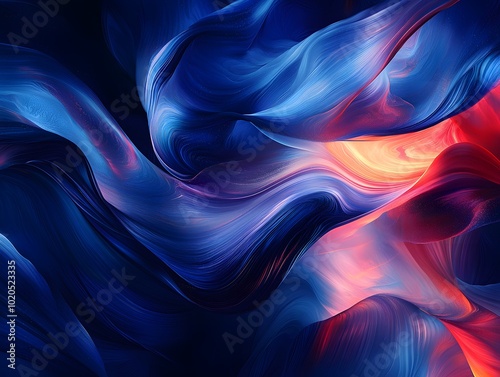 Colorful Flowing Ribbons in Gentle Motion