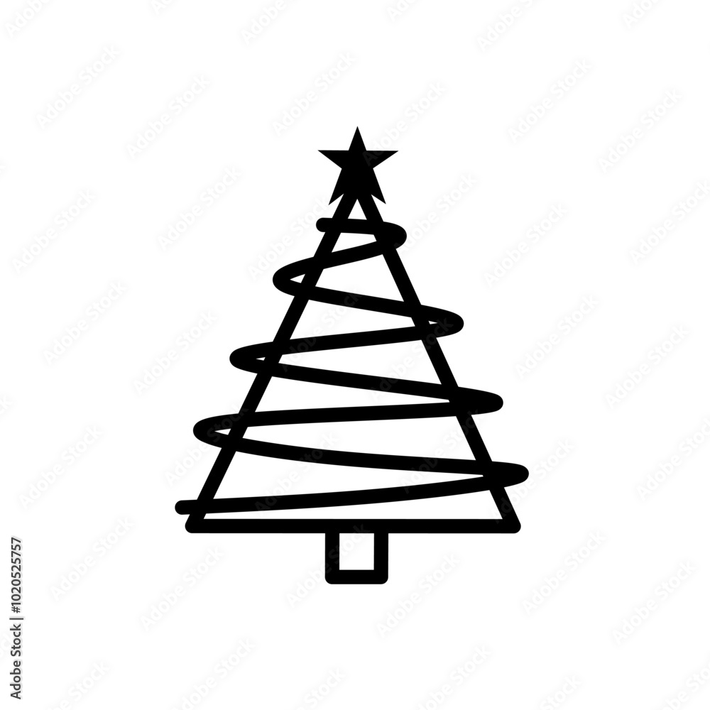 Simple Pine Tree Icon, Hand Drawn Christmas Tree Minimalist Vector, Cute Pine Tree Icon, Line Art Style Christmas Tree Illustration Simple Pine Tree Icon, Hand Drawn Christmas Tree Minimalist Vector, Cute Pine Tree Icon, Line Art Style Christmas Tree Illustration