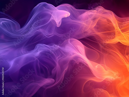 Soft Flowing Ribbons of Light in Vibrant Colors