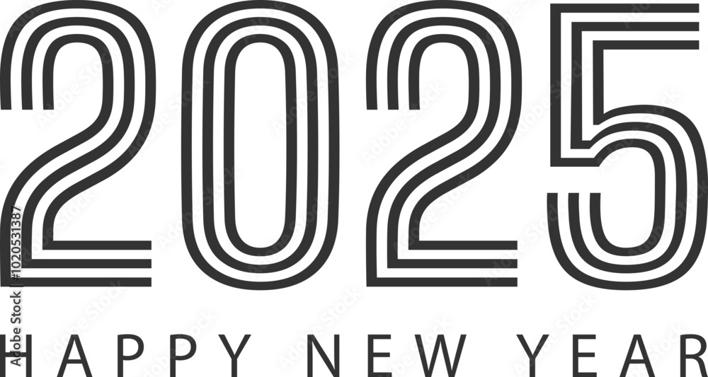 Happy New Year 2025 typography template calendar cover. Vector design for poster, banner, greeting card and invitation. Happy New Year 2025 typography template calendar cover. Vector design for poster, banner, greeting card and invitation.