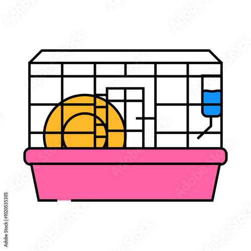 hamster cage pet line icon vector. hamster cage pet sign. isolated symbol illustration