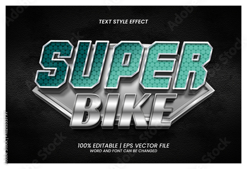 Super Bike Editable Text Effect 3D style