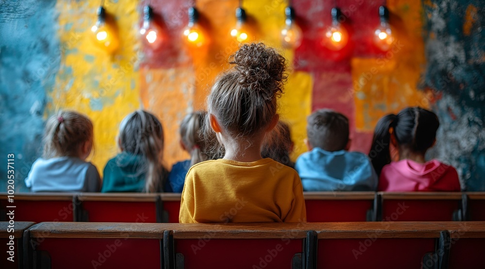 a child sitting in a classroom
a child sitting in a classroom