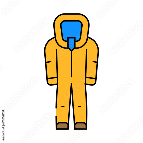 hazmat suit ppe protective equipment line icon vector. hazmat suit ppe protective equipment sign. isolated symbol illustration