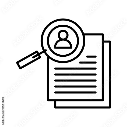 stack of cv documents paper files icon. talent search symbol, profile or resume icon, vector Illustration
