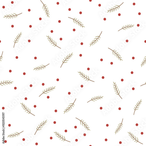 Winter leaf png pattern, transparent background, Christmas celebration