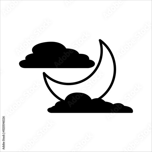 clear night icon - From weather forecast icon, Climate and Meteorology, widget icon