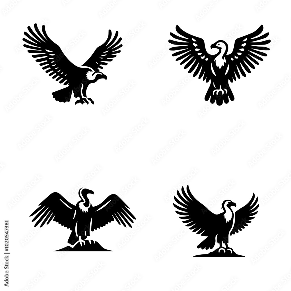 condor, icon, vector illustration, white background