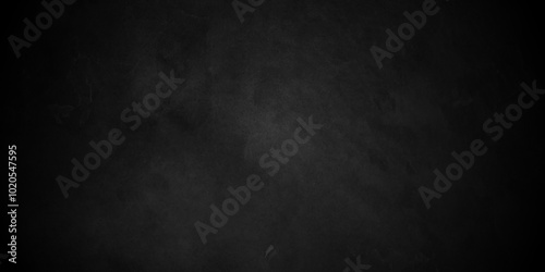 Dark Black background texture, old vintage charcoal black backdrop paper with watercolor. Abstract background with black wall surface, black stucco texture. Black gray satin dark texture luxurious.