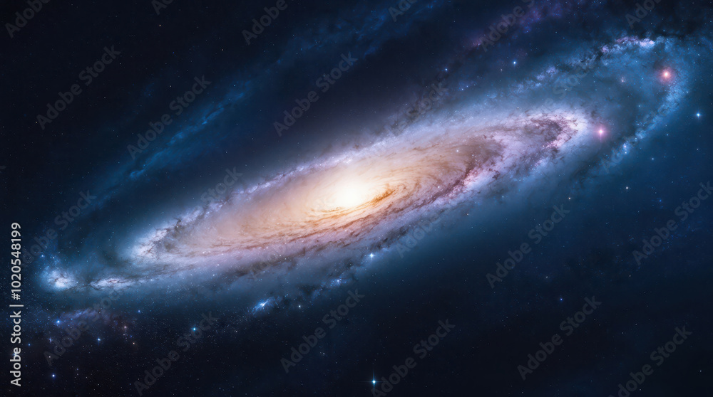 Fototapeta premium cosmic night sky with galaxies stars
