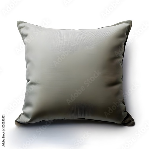  A cozy pillow adorned with a tan cover, perfect for enhancing comfort in any setting.