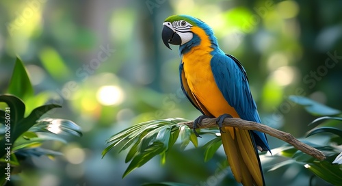 Vibrant Parrot in Forest