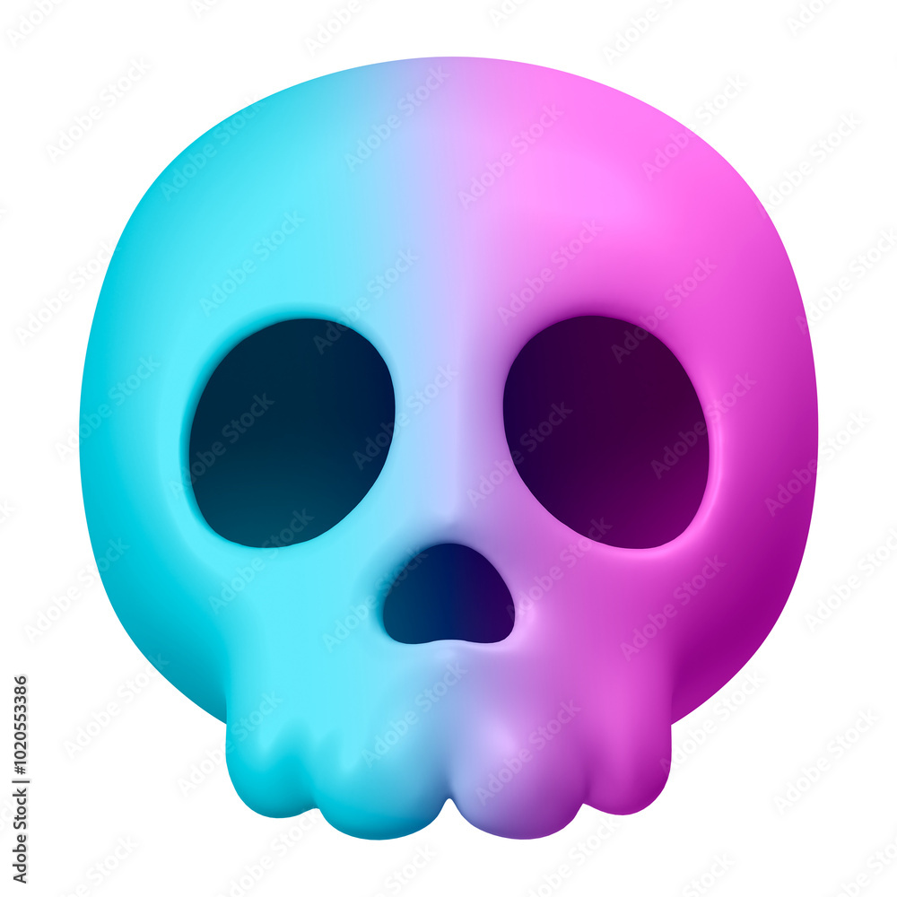 Fototapeta premium Human skull png icon sticker, transparent background