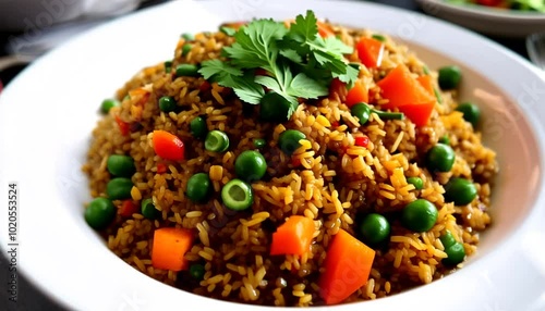 rice with vegetables and meat