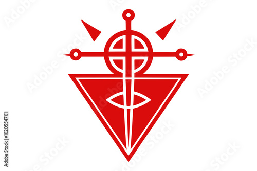 Haitian Vodou Veve Symbol Vector Illustration