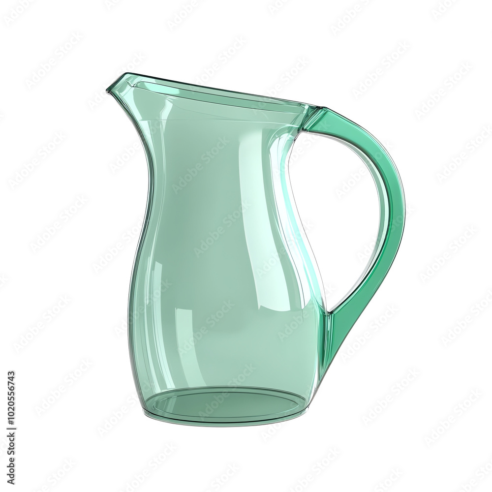 Glass pitcher, white isolate background Glass pitcher, white isolate background