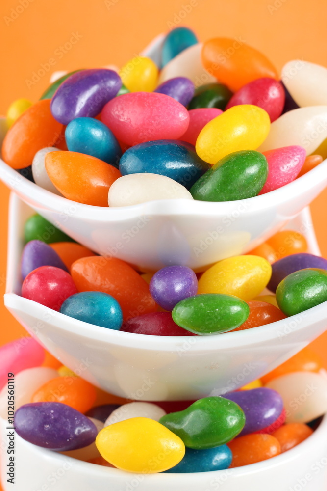 Balas diversas, bala de goma, jujubas e marshmallow Balas diversas, bala de goma, jujubas e marshmallow