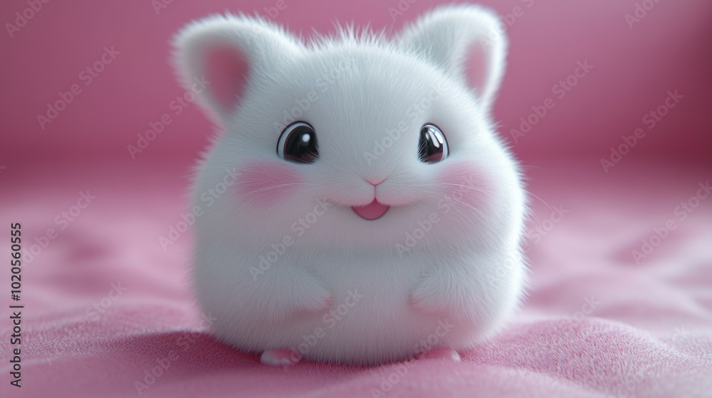 Cute Animated Pink Chinchilla Cute Animated Pink Chinchilla