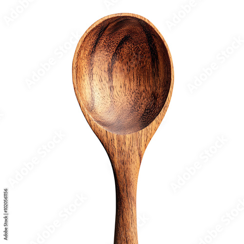 Wooden spoon, white isolate background photo