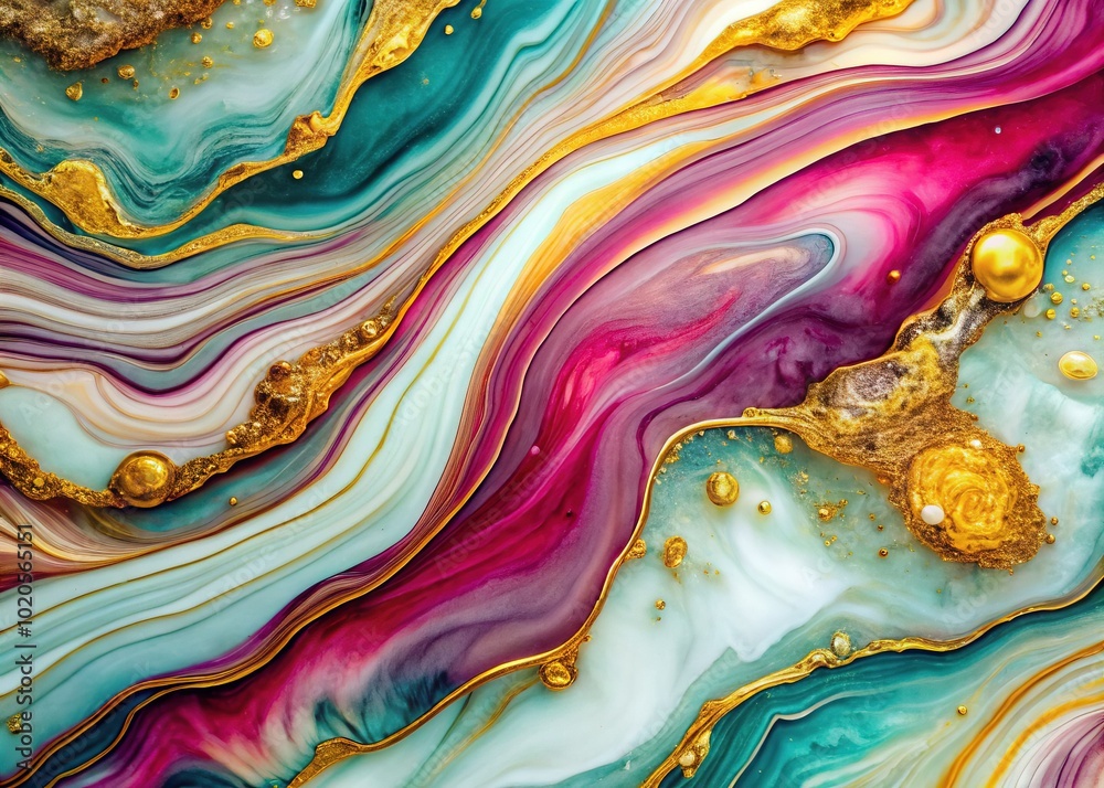 A chic marble abstract acrylic backdrop showcases a captivating agate ripple pattern, adorned with gold powder highlights, exuding luxury and artistic charm for various applications. A chic marble abstract acrylic backdrop showcases a captivating agate ripple pattern, adorned with gold powder highlights, exuding luxury and artistic charm for various applications.