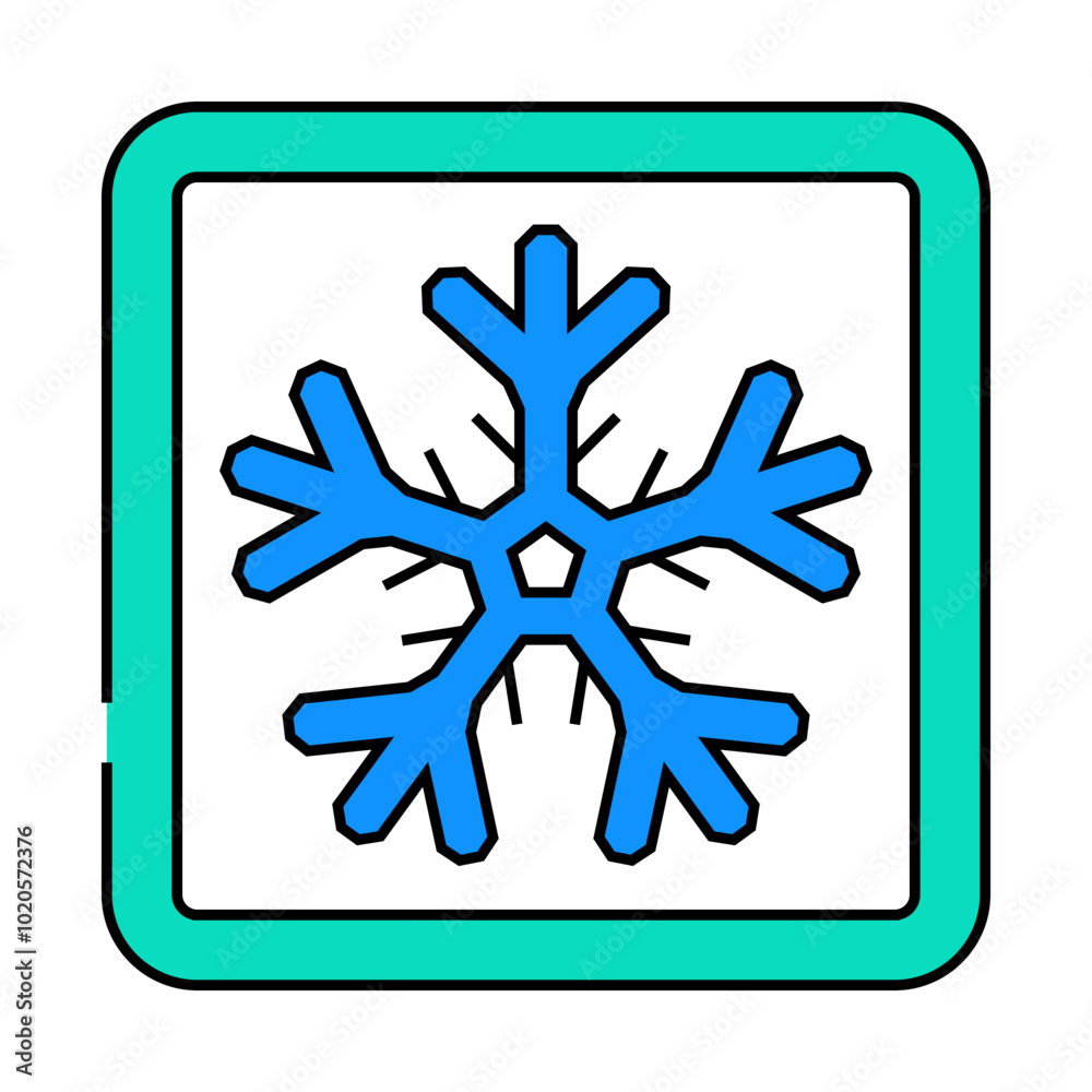 Obraz premium keep refrigerated product label warning line icon vector. keep refrigerated product label warning sign. isolated symbol illustration