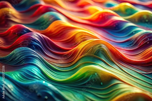 fluid color waves on textured surface