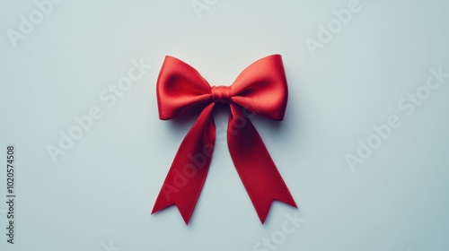 The Elegant Red Satin Bow