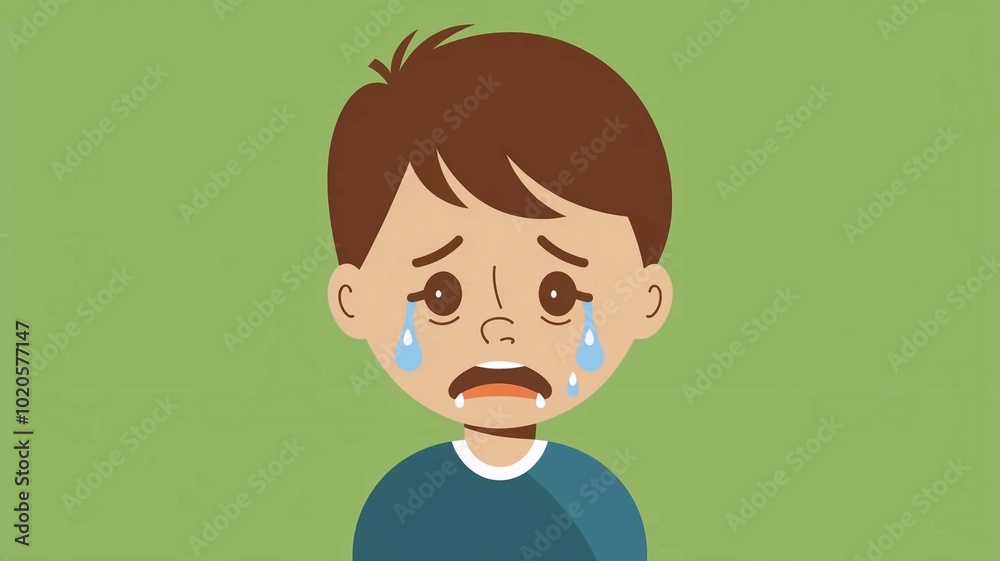 Boy Crying Cartoon Vector Icon Illustration People Nature Icon Isolated Flat Vector Boy Crying Cartoon Vector Icon Illustration People Nature Icon Isolated Flat Vector