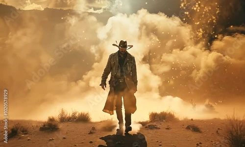 The Lone Cowboy in the Dust