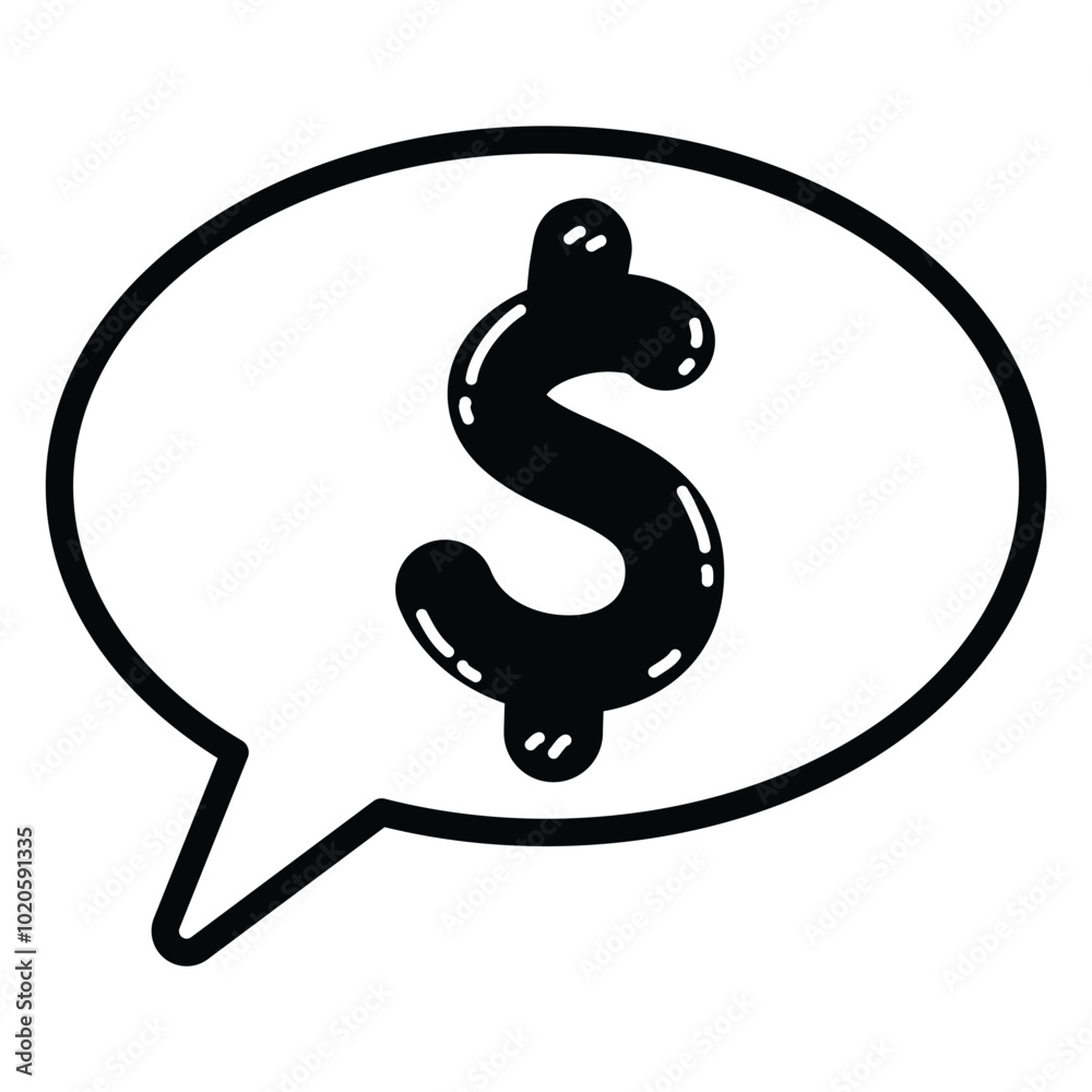 Dollar symbol vector sketch icon Dollar symbol vector sketch icon