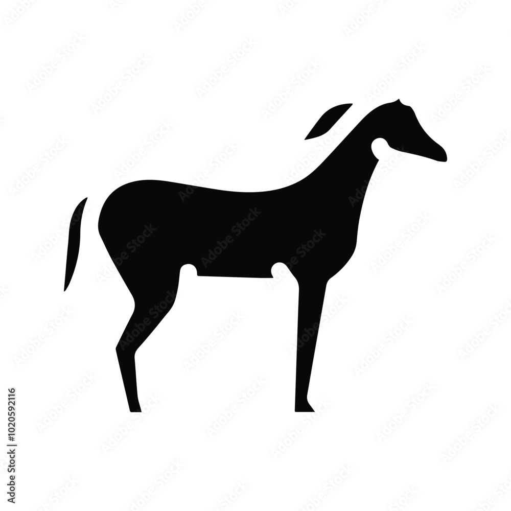 Vector Illustration of Horse Silhouette. Editable strokes. Vector Illustration of Horse Silhouette. Editable strokes.