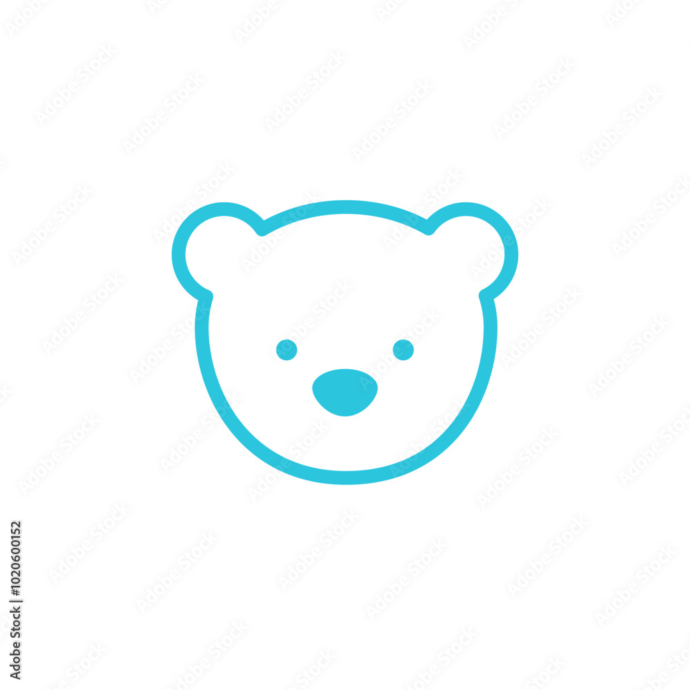 Teddy bear icon. Isolated on white background. From blue icon set. Teddy bear icon. Isolated on white background. From blue icon set.